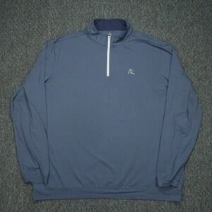 Rhoback Pullover Mens 3XL Blue Performance Quarter Zip Q-Zip